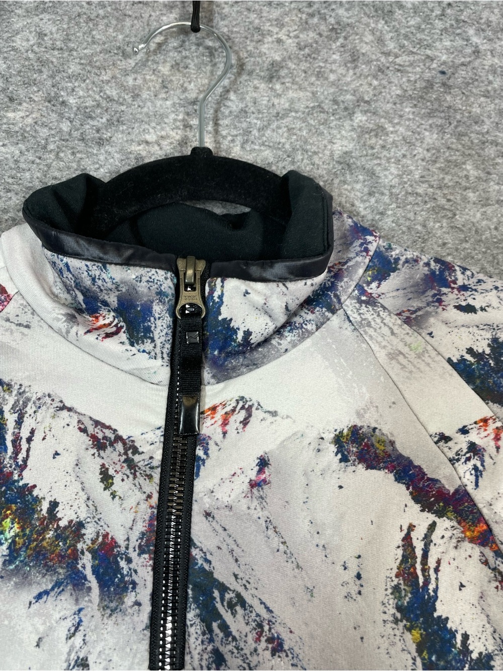 Mountain Force Ski Base Layer Top Mountain Print White Large Winter Sport Cozy - Picture 7 of 12